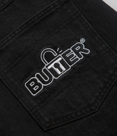 Butter Goods Lock Denim Shorts - Flat Black