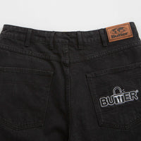 Butter Goods Lock Denim Shorts - Flat Black thumbnail