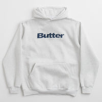 Butter Goods Logo Denim Applique Hoodie - Ash thumbnail