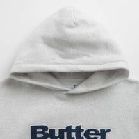 Butter Goods Logo Denim Applique Hoodie - Ash thumbnail