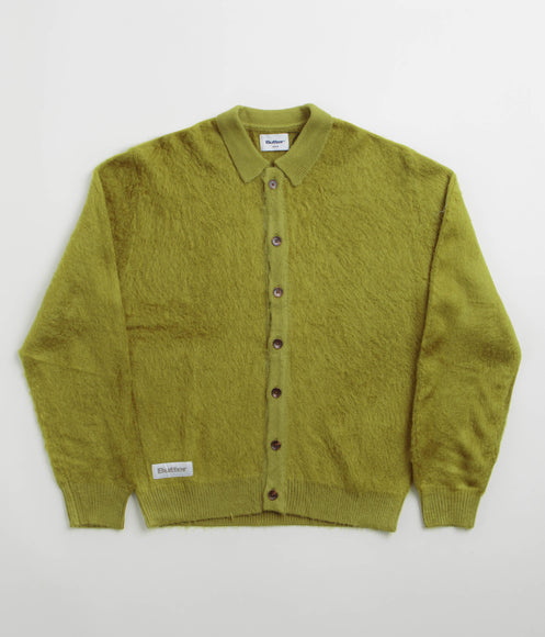 Butter Goods Mohair Button Up Knitted Shirt - Moss