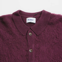 Butter Goods Mohair Button Up Knitted Shirt - Port thumbnail