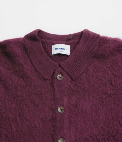 Butter Goods Mohair Button Up Knitted Shirt - Port