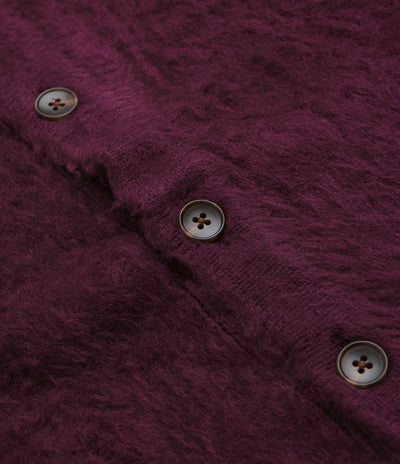 Butter Goods Mohair Button Up Knitted Shirt - Port