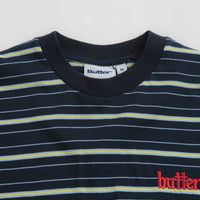 Butter Goods Park Stripe T-Shirt - Black / Sky / Banana thumbnail