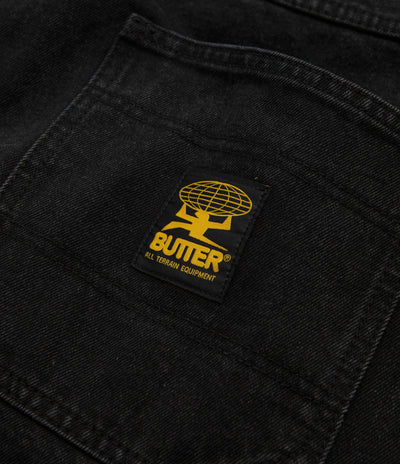 Butter Goods Patch Pocket Denim Shorts - Washed Black