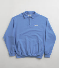 Butter Goods Pigment Dye 1/4 Zip Sweatshirt - Cornflower