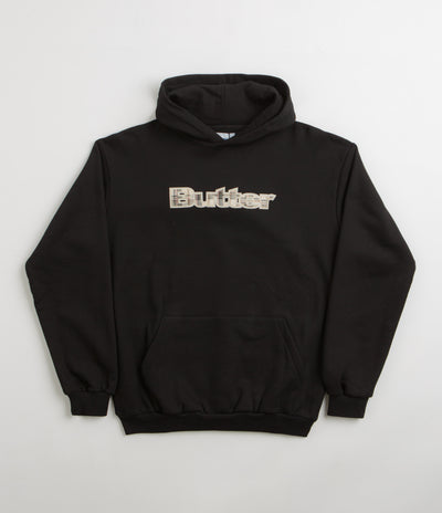 Butter Goods Plaid Applique Hoodie - Black / White