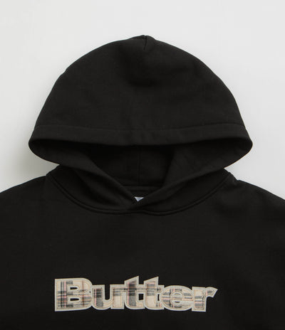 Butter Goods Plaid Applique Hoodie - Black / White