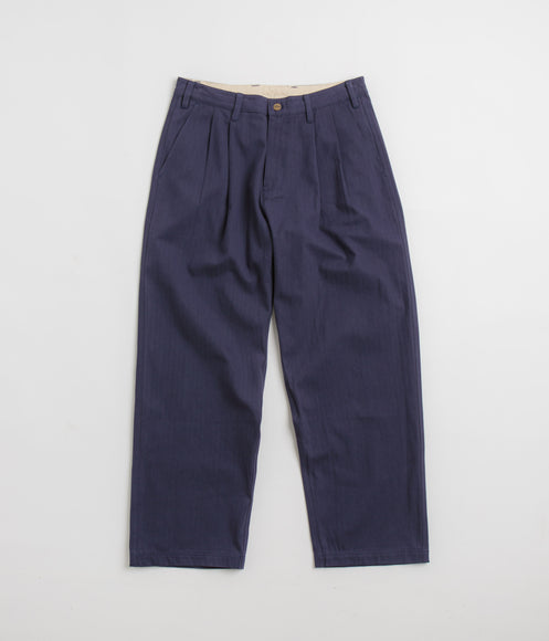 Butter Goods Pleated Trousers - Navy