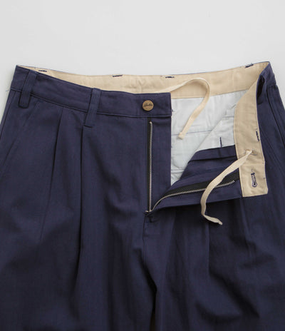 Butter Goods Pleated Trousers - Navy