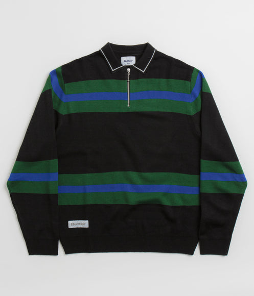 Butter Goods Polo Knit Sweatshirt - Black