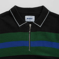 Butter Goods Polo Knit Sweatshirt - Black thumbnail