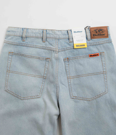 Butter Goods Relaxed Jeans - Light Blue / Orange