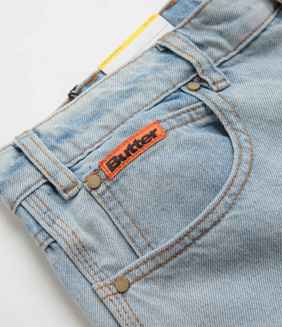 Butter Goods Relaxed Jeans - Light Blue / Orange