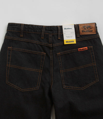 Butter Goods Relaxed Jeans - Washed Black / Black