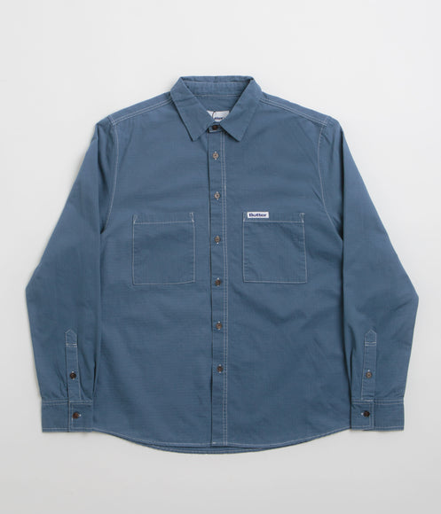 Butter Goods Ripstop Button Up Shirt - Work Blue