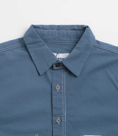 Butter Goods Ripstop Button Up Shirt - Work Blue