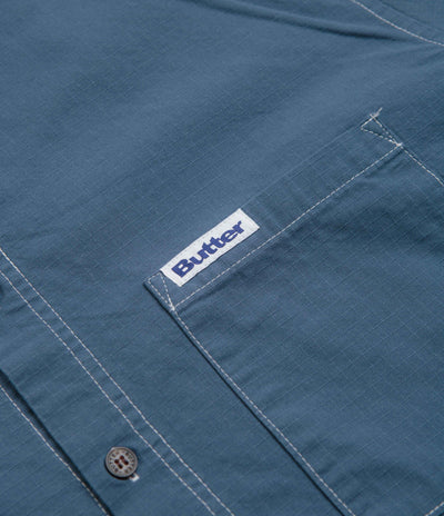 Butter Goods Ripstop Button Up Shirt - Work Blue