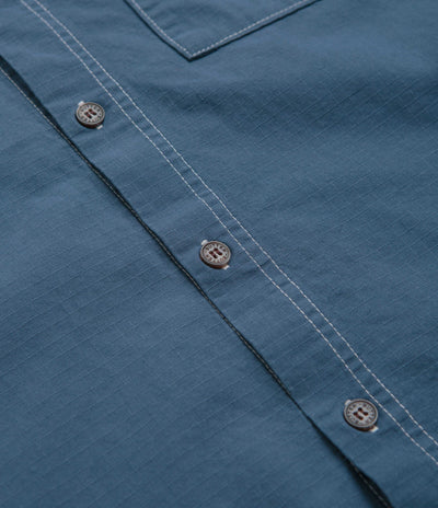 Butter Goods Ripstop Button Up Shirt - Work Blue