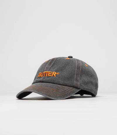 Butter Goods Rounded Logo Cap - Black / Orange