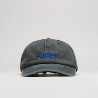 Butter Goods Rounded Logo Cap - Washed Black / Blue thumbnail