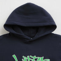 Butter Goods Scratch Applique Hoodie - Deep Navy thumbnail