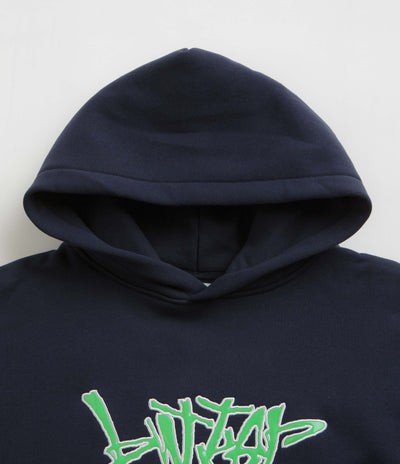 Butter Goods Scratch Applique Hoodie - Deep Navy