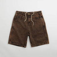 Butter Goods Spider Denim Shorts - Acid Brown thumbnail