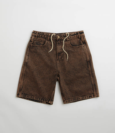 Butter Goods Spider Denim Shorts - Acid Brown