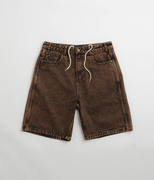 Butter Goods Spider Denim Shorts - Acid Brown