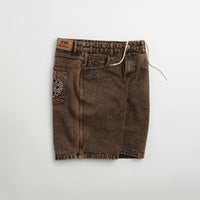 Butter Goods Spider Denim Shorts - Acid Brown thumbnail