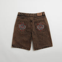 Butter Goods Spider Denim Shorts - Acid Brown thumbnail