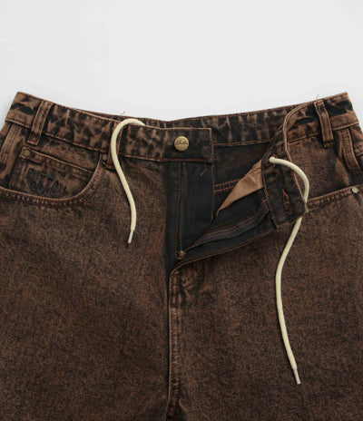 Butter Goods Spider Denim Shorts - Acid Brown