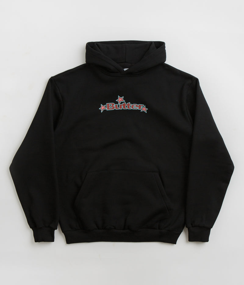 Butter Goods Star Logo Hoodie - Black | Flatspot