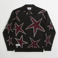 Butter Goods Star Polo Knit Sweatshirt - Black thumbnail