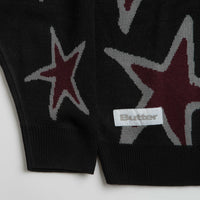 Butter Goods Star Polo Knit Sweatshirt - Black thumbnail