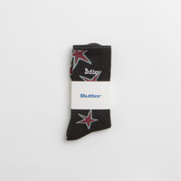 Butter Goods Star Socks - Black thumbnail