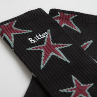 Butter Goods Star Socks - Black thumbnail