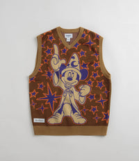 Butter Goods Starry Skies Knitted Vest - Brown