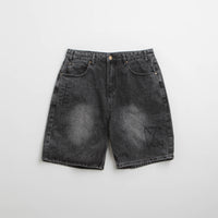 Butter Goods Stitch Denim Shorts - Distressed Grey thumbnail