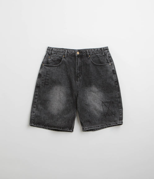 Butter Goods Stitch Denim Shorts - Distressed Grey