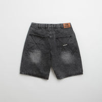 Butter Goods Stitch Denim Shorts - Distressed Grey thumbnail