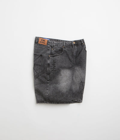 Butter Goods Stitch Denim Shorts - Distressed Grey