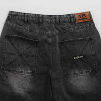 Butter Goods Stitch Denim Shorts - Distressed Grey thumbnail