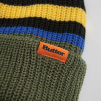 Butter Goods Stripe Cuff Beanie - Green thumbnail