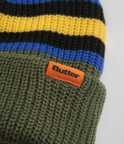 Butter Goods Stripe Cuff Beanie - Green