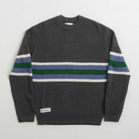 Butter Goods Stripe Knitted Sweatshirt - Charcoal thumbnail