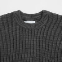 Butter Goods Stripe Knitted Sweatshirt - Charcoal thumbnail