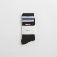 Butter Goods Stripe Socks - Black thumbnail